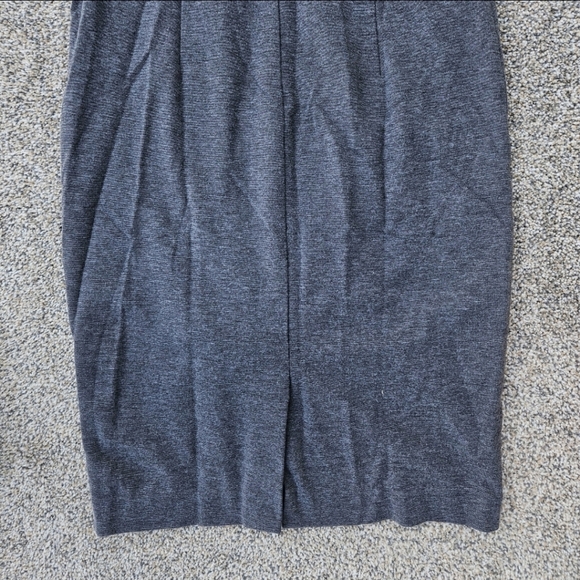 Boden Audrey Ponte Heathered Gray Dress Boatneck Cap Sleeve Sheath Size 4 - Picture 12 of 12